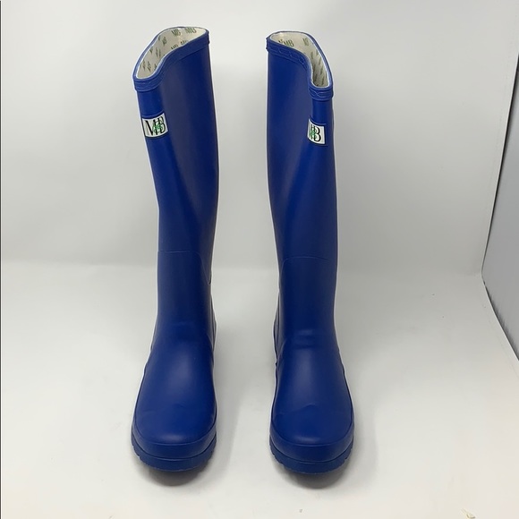 Moneysworth & Best Tall Rubber Welly Blue Boots - Picture 2 of 6